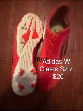 adidas Women's Red Slip-On Soccer Cleats